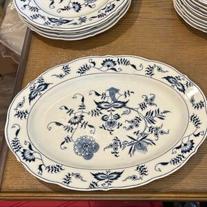 Vintage Blue Danube Serving Platter 14 inches by 10 inches - 2 platters!